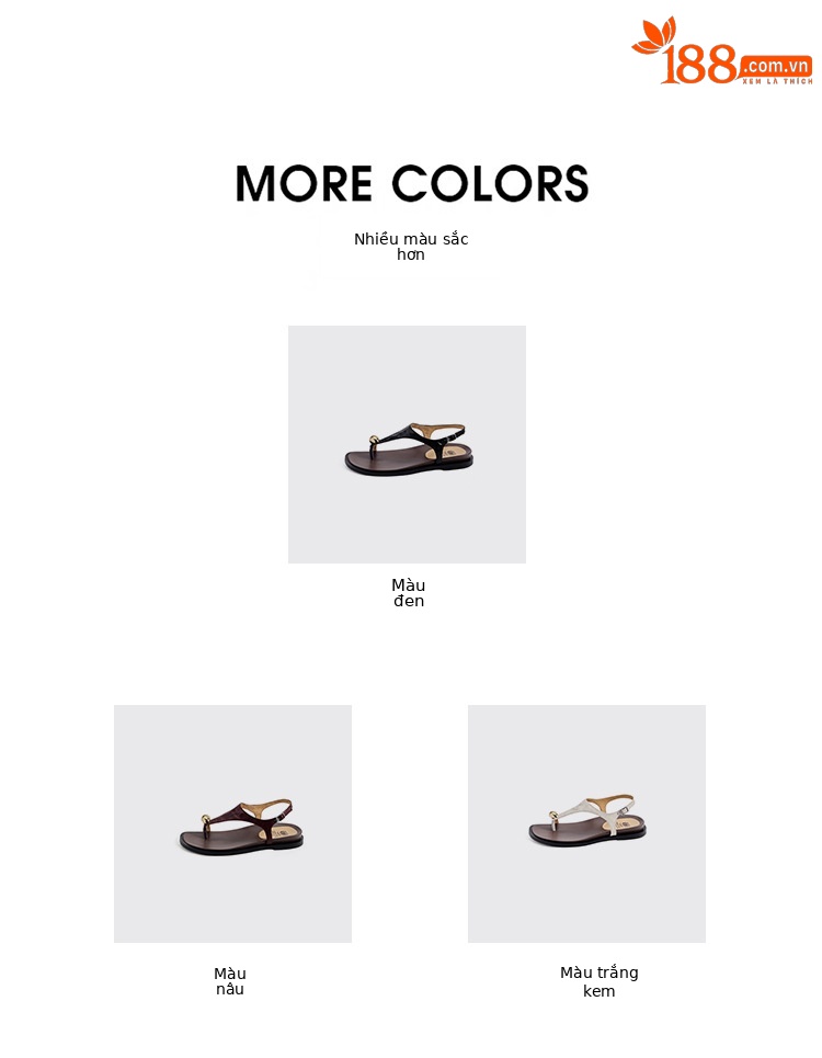 Dép sandal nữ xỏ ngón đế bệt da cừu khóa kim loại — màu nâu chi tiết 4