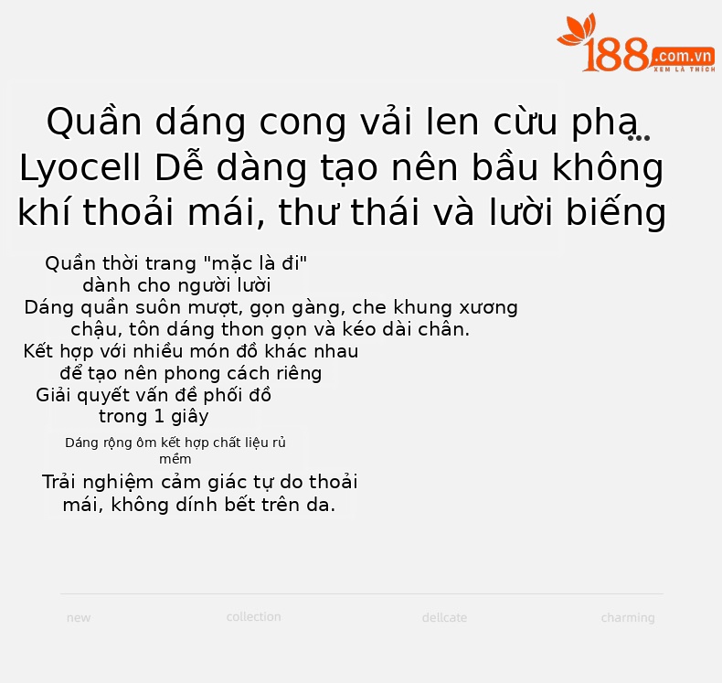Quần culottes nữ ống rộng cạp thun co giãn chất liệu lyocell len mềm mại dáng chuối — màu tím mận chi tiết 3