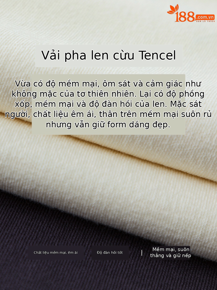 Quần culottes nữ ống rộng cạp thun co giãn chất liệu lyocell len mềm mại dáng chuối — màu tím mận