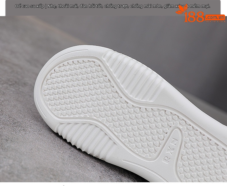 Giày sneaker nữ da bò lỗ rỗng đế dày thoáng khí mùa hè — đen chi tiết 7