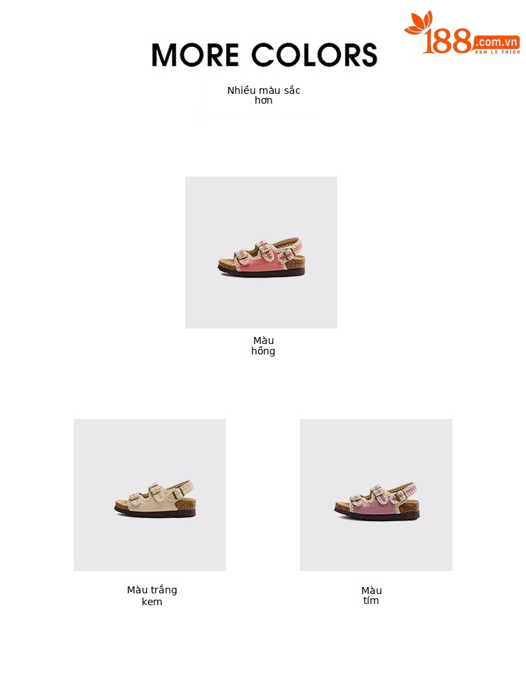 Dép sandal nữ hở mũi da bò đế dày phong cách Birkenstock — tím chi tiết 5
