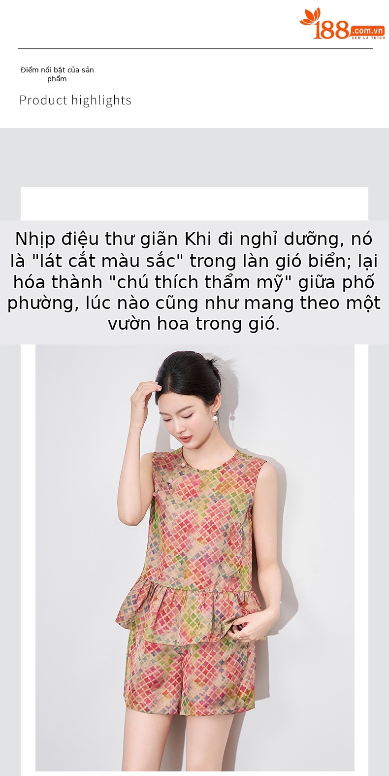 Bộ áo vest jacquard họa tiết cỏ bốn lá kết hợp quần short cạp thun nữ mùa hè — Cỏ bốn lá chi tiết 4