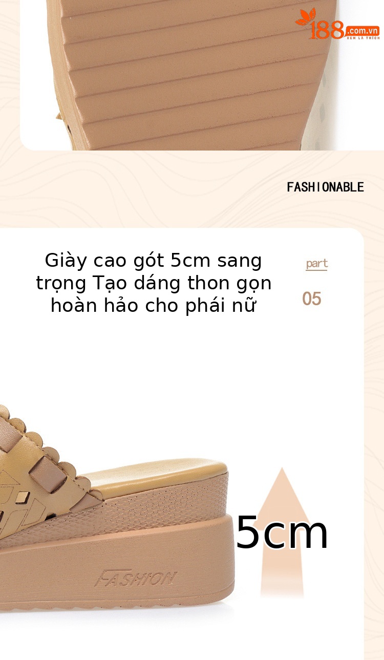 Dép sandal nữ quai chữ V đế dày da thật phong cách dân tộc — đen chi tiết 6