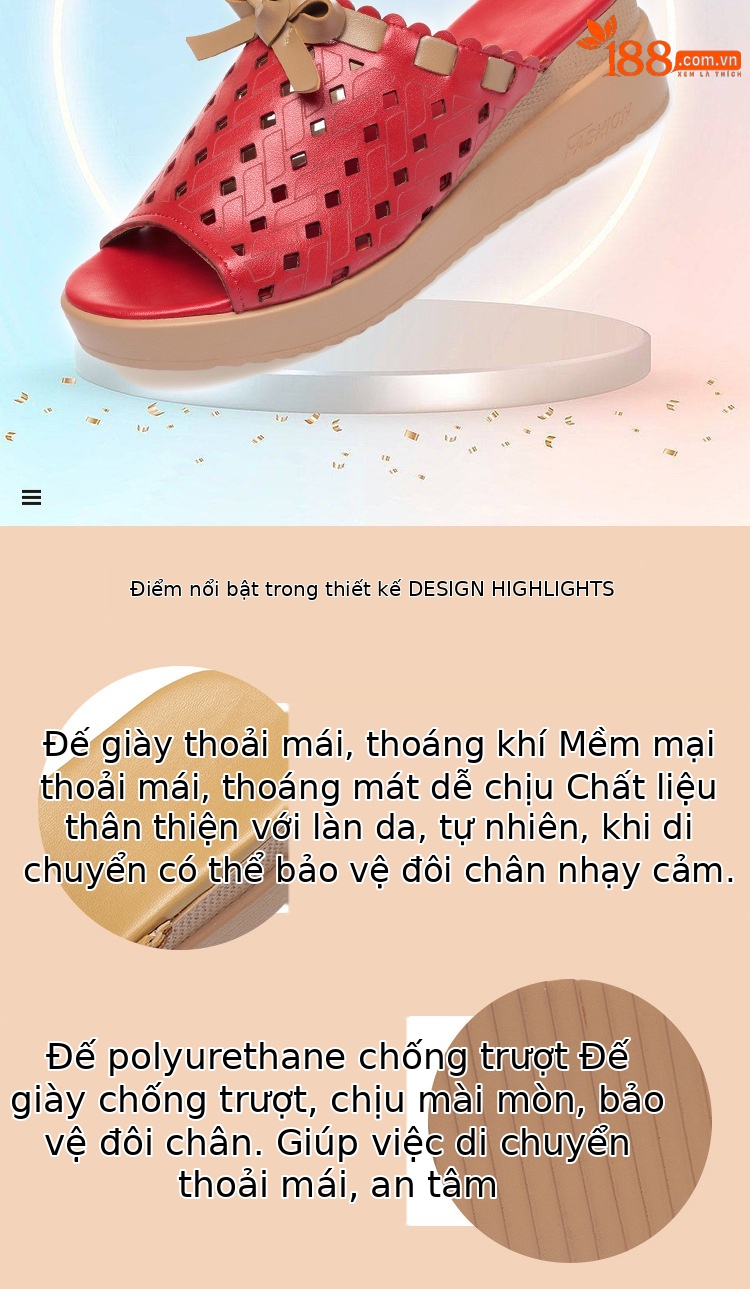 Dép sandal nữ quai chữ V đế dày da thật phong cách dân tộc — đen chi tiết 2