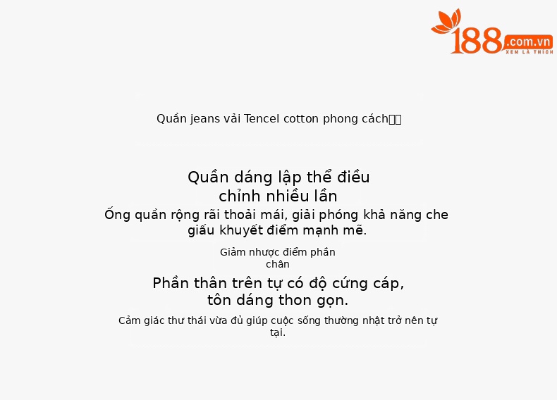 Quần jeans nữ ống côn cạp cao chất liệu Lyocell mềm mại màu xanh vintage — màu xanh chi tiết 3