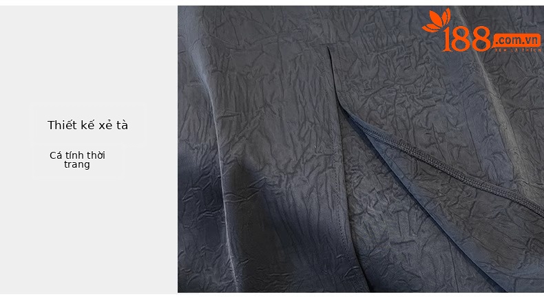 Váy chữ A nữ mùa hè chất liệu giả acetate in họa tiết dân tộc, xẻ sau lưng, ôm hông thẳng — đen chi tiết 4
