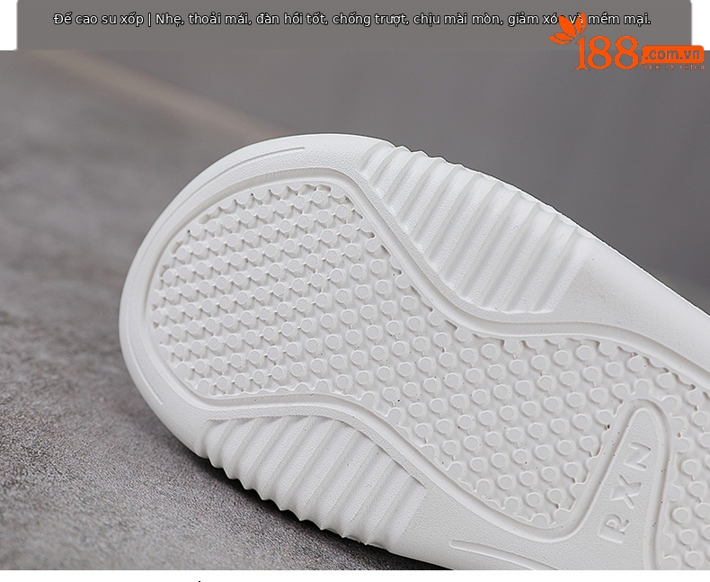 Dép Mary Jane nữ đế dày da bò thật quai Velcro thoáng khí — trắng chi tiết 7