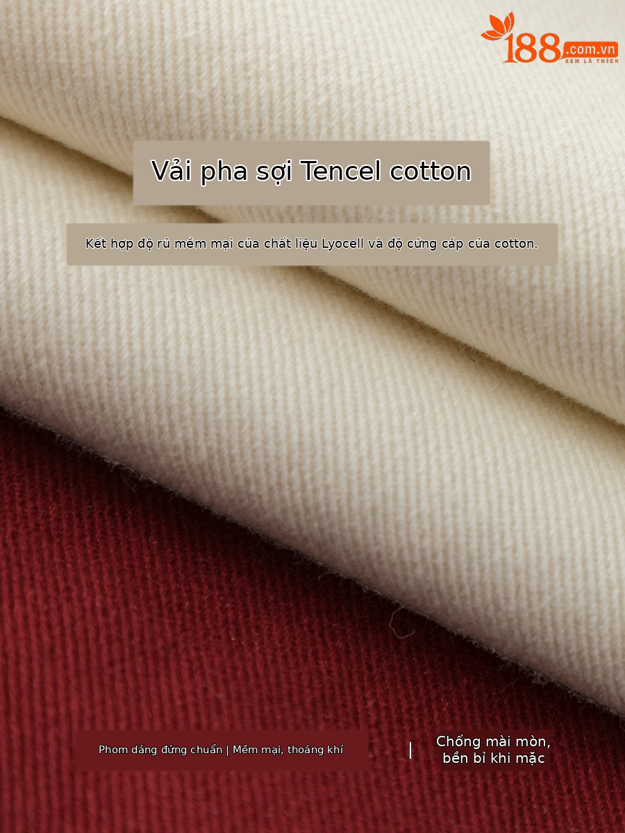 Quần jean nữ ống rộng phong cách Hong Kong chất cotton Tencel dáng rộng — Màu trắng nhạt