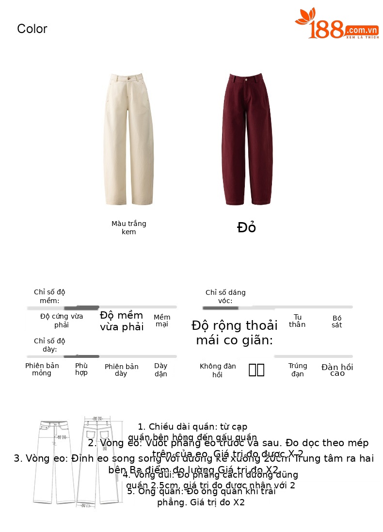 Quần jean nữ ống rộng phong cách Hong Kong chất cotton Tencel dáng rộng — Màu trắng nhạt chi tiết 5