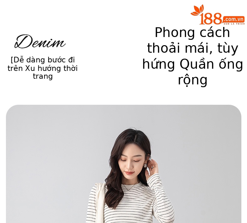 Quần ống rộng nữ dáng suông chất Tencel cotton dệt kim mềm mại — màu xanh ngọc chi tiết 1