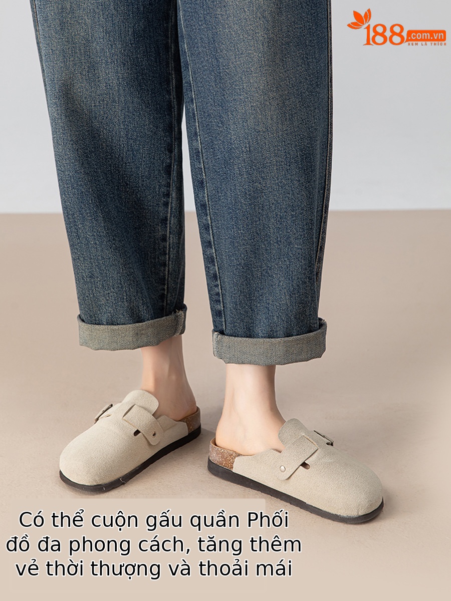 Quần jeans nữ cạp cao ống rộng dáng chuối — màu xanh
