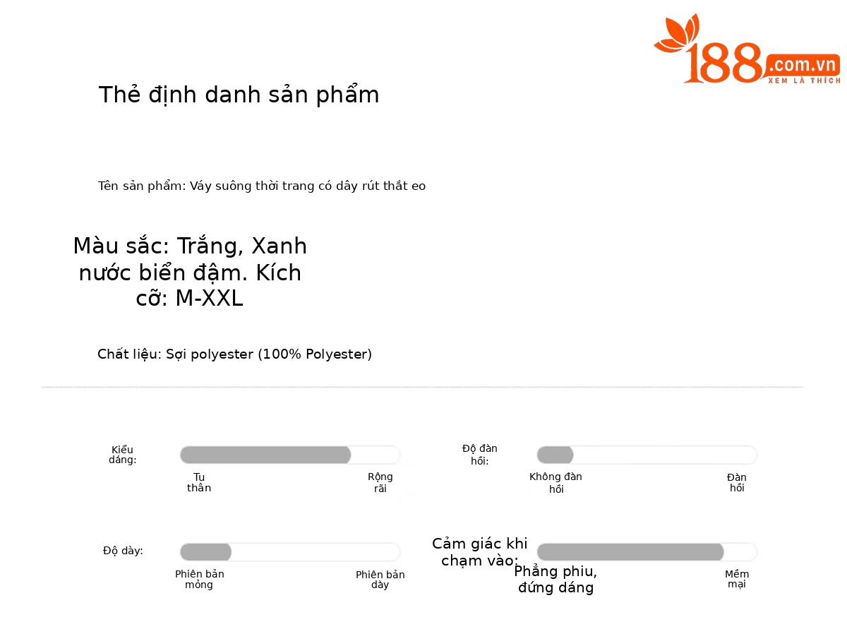 Đầm nữ mùa hè 2025 dây rút eo thon gọn phong cách ngọt ngào LB2871 — màu xanh hải quân, Màu trắng nhạt chi tiết 12