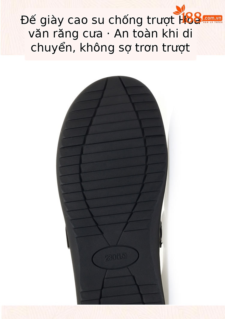 Sandal nữ mũi nhọn da bò thật đế dày thoáng khí — đen chi tiết 6