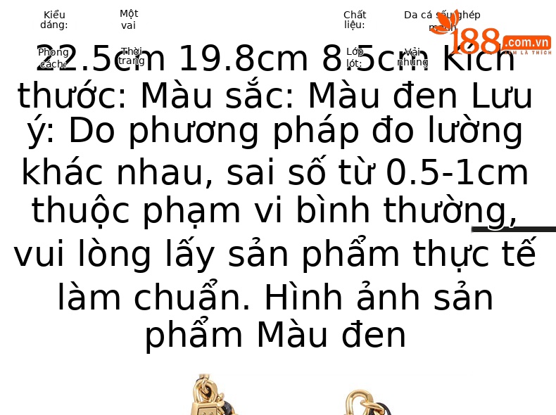 Túi đeo chéo nữ da cá sấu may chần bông phong cách Chanel, thiết kế khóa vàng sang trọng chi tiết 3