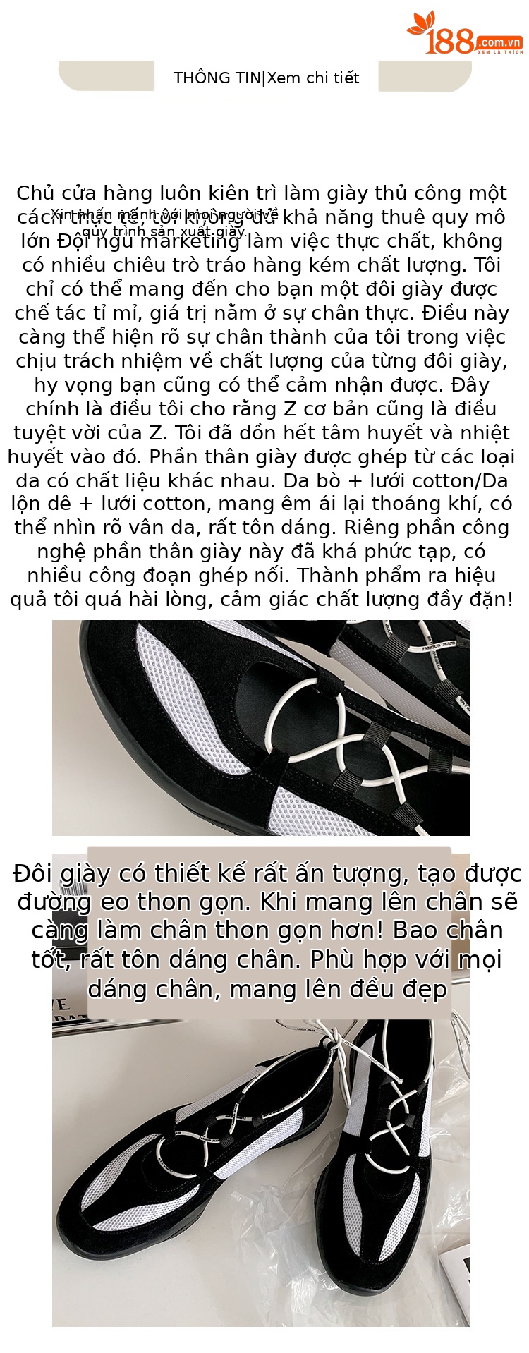 Giày Mary Jane thể thao mũi tròn lưới thoáng khí quai sau dây buộc — đen, trắng chi tiết 5
