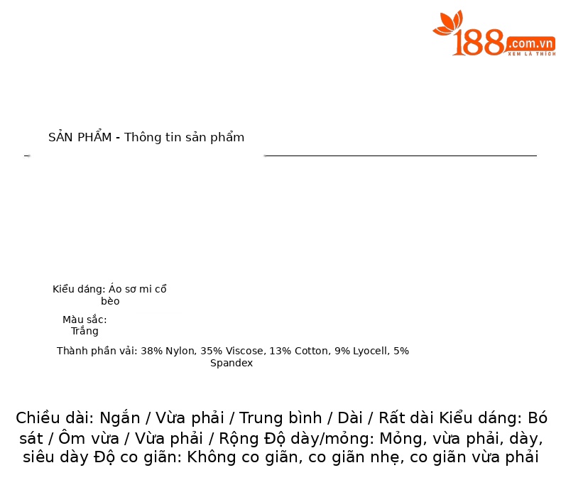 Áo sơ mi nữ dài tay kiểu Pháp cổ đứng trắng — trắng chi tiết 9