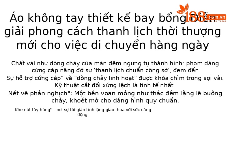 Áo không tay cổ tròn phối đường cắt không đối xứng dáng suông thanh lịch — Màu đen chi tiết 2
