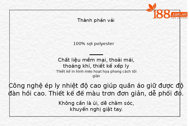Áo thun nữ cổ tròn xếp ly nhẹ mỏng họa tiết mèo hoạt hình jacquard — đen, Màu trắng nhạt, màu xám chi tiết 3