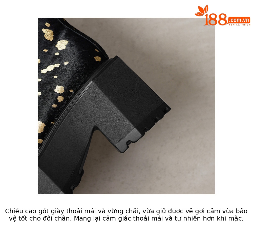 Giày bốt cổ thấp nữ họa tiết da báo, đế dày gót vuông mũi vuông, phong cách thời trang mùa thu đông — Lớp lót nhung đen, Lớp lót đơn in họa tiết da báo, Lớp lót đơn màu đen và vàng, Lớp lót nhung màu đen và vàng chi tiết 23