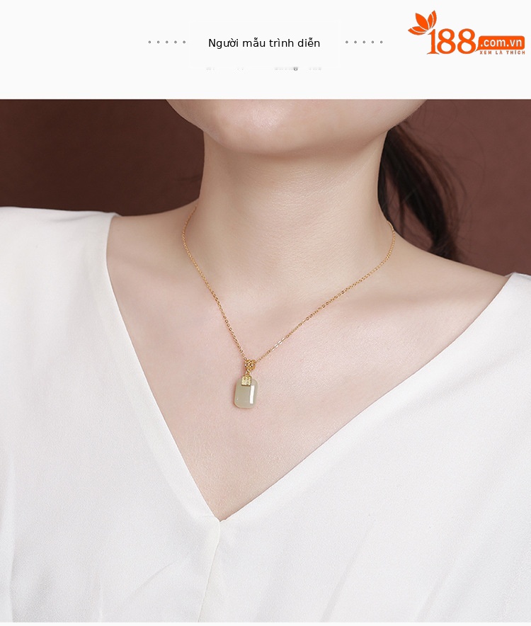 Mặt dây chuyền bạc S925 đính ngọc bích Hetian tự nhiên phong cách Trung Hoa – hình đồng xu thần chú sáu ký tự — Mặt dây chuyền đơn kiểu Fu (không bao gồm dây chuyền) chi tiết 5
