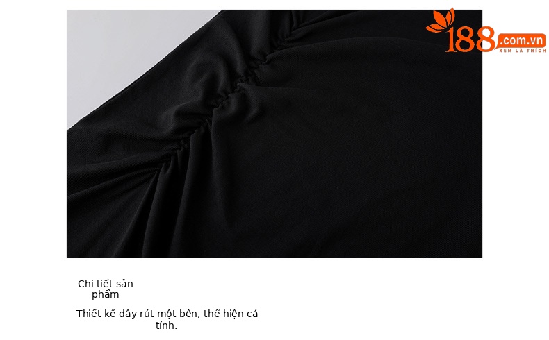 Váy đen nữ ôm body dáng dài qua gối kiểu dáng thanh lịch — Màu đen chi tiết 4