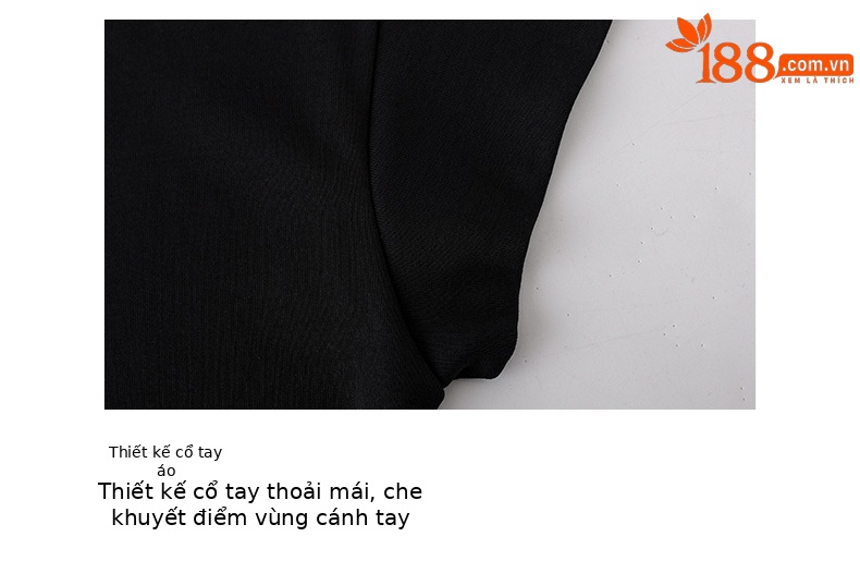 Váy đen nữ ôm body dáng dài qua gối kiểu dáng thanh lịch — Màu đen chi tiết 5