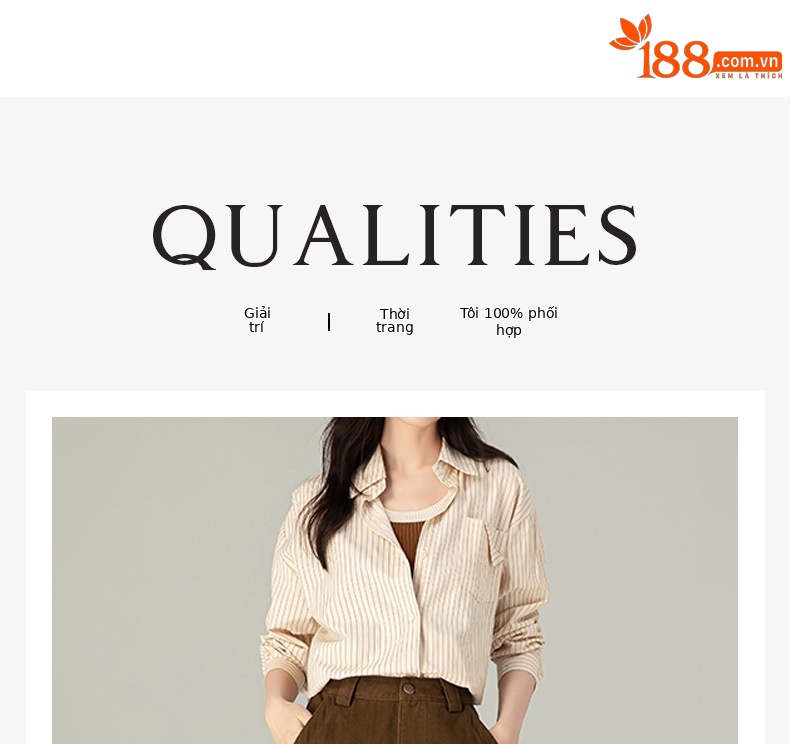 Quần jean nữ ống rộng cạp cao dáng suông thoải mái — Màu cà phê chi tiết 6