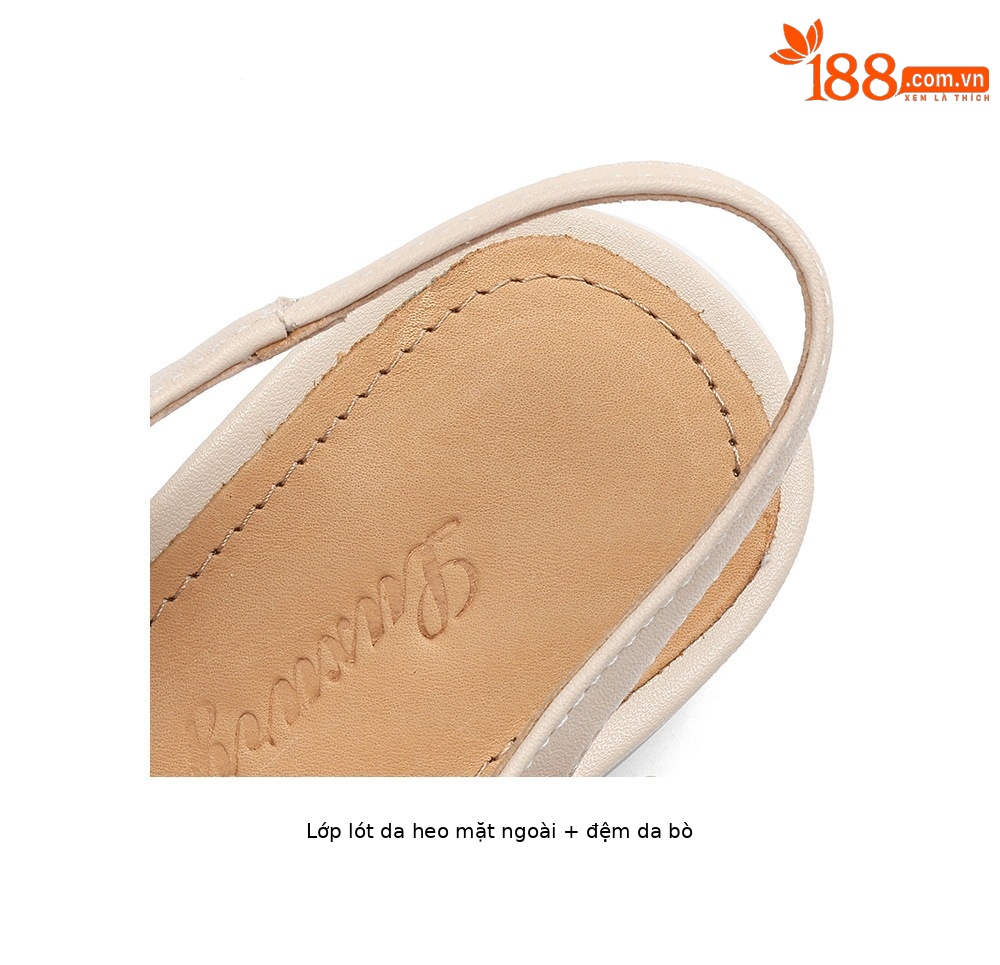 Sandal Mary Jane nữ mũi vuông da bò gót thấp quai chữ T đan dây — đen chi tiết 16