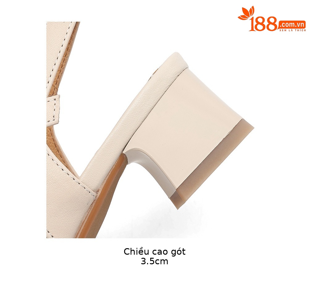 Sandal Mary Jane nữ mũi vuông da bò gót thấp quai chữ T đan dây — đen chi tiết 17