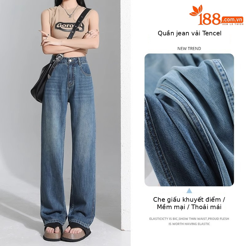 Quần dài xanh lam cổ điển