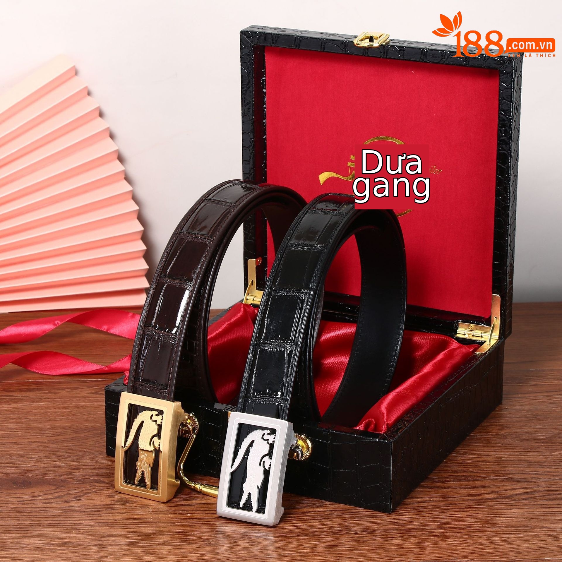 Thắt lưng da nam khóa tự động họa tiết vảy cá sấu, khóa thép không gỉ, phong cách công sở — Đen P86 vân bụng khóa 1, Nâu p86 vân bụng khóa 1, Đen p87 vân xương khóa 1, Nâu P86 vân xương khóa 1 chi tiết 5