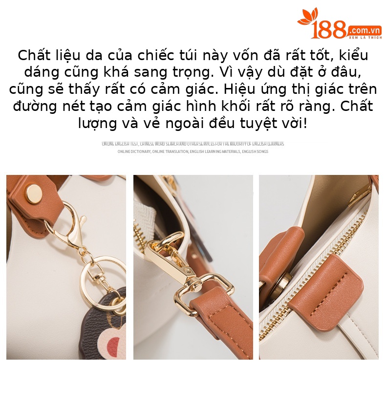 Túi bucket nữ rút dây thời trang cao cấp mùa hè 2025, túi xách tay đeo chéo nhỏ gọn chi tiết 5