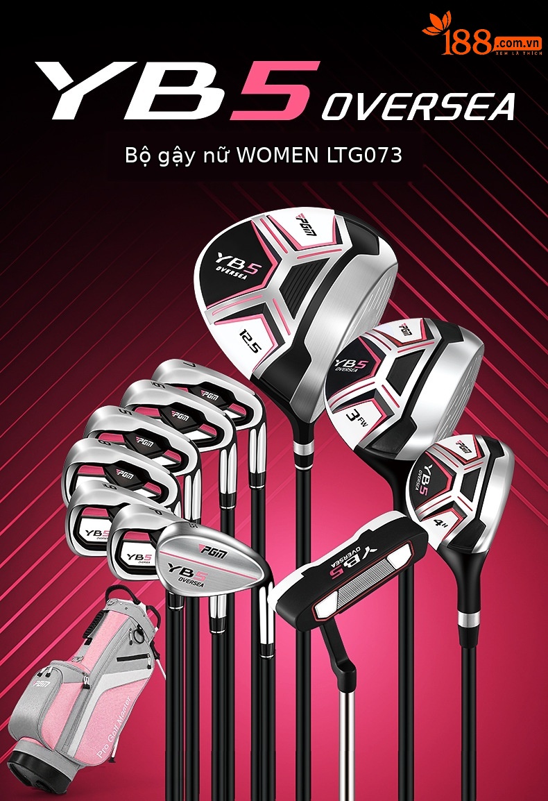 Bộ gậy golf nữ PGM YB5 11 chiếc (tay phải) kèm túi đựng — LTG073-碳杆身11支, LTG073-钢杆身11支 chi tiết 3
