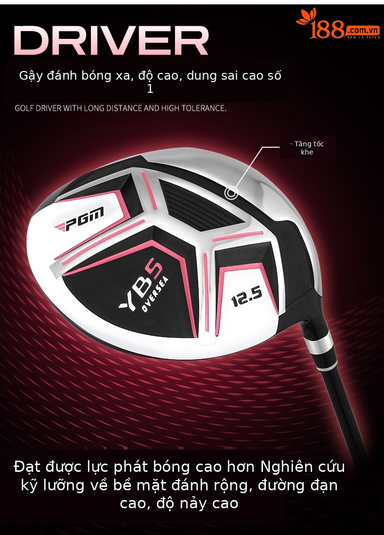 Bộ gậy golf nữ PGM YB5 11 chiếc (tay phải) kèm túi đựng — LTG073-碳杆身11支, LTG073-钢杆身11支 chi tiết 4