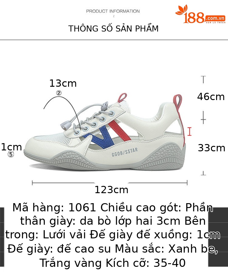 Giày sneaker nữ da thật lỗ thoáng khí đế phẳng nhẹ mùa hè 2025 — Màu xanh lá cây (1061), B5-05=giá trị thông số Kd, (cài 2), Màu trắng (1061), Trắng đen 1062 chi tiết 11