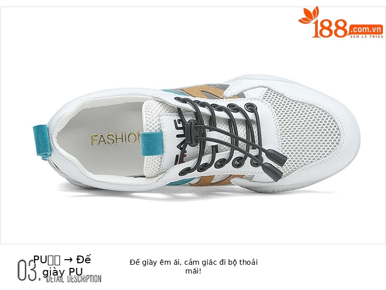 Giày sneaker nữ da thật lỗ thoáng khí đế phẳng nhẹ mùa hè 2025 — Màu xanh lá cây (1061), B5-05=giá trị thông số Kd, (cài 2), Màu trắng (1061), Trắng đen 1062 chi tiết 24