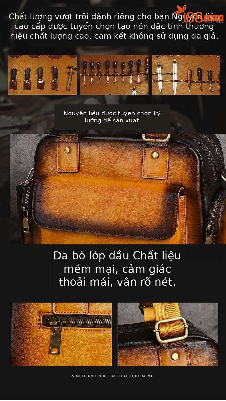 Túi xách tay nữ da bò cổ điển phong cách châu Âu, đa năng xách tay và đeo chéo, kích thước 32×16×22 cm — Đỏ cổ điển chi tiết 2
