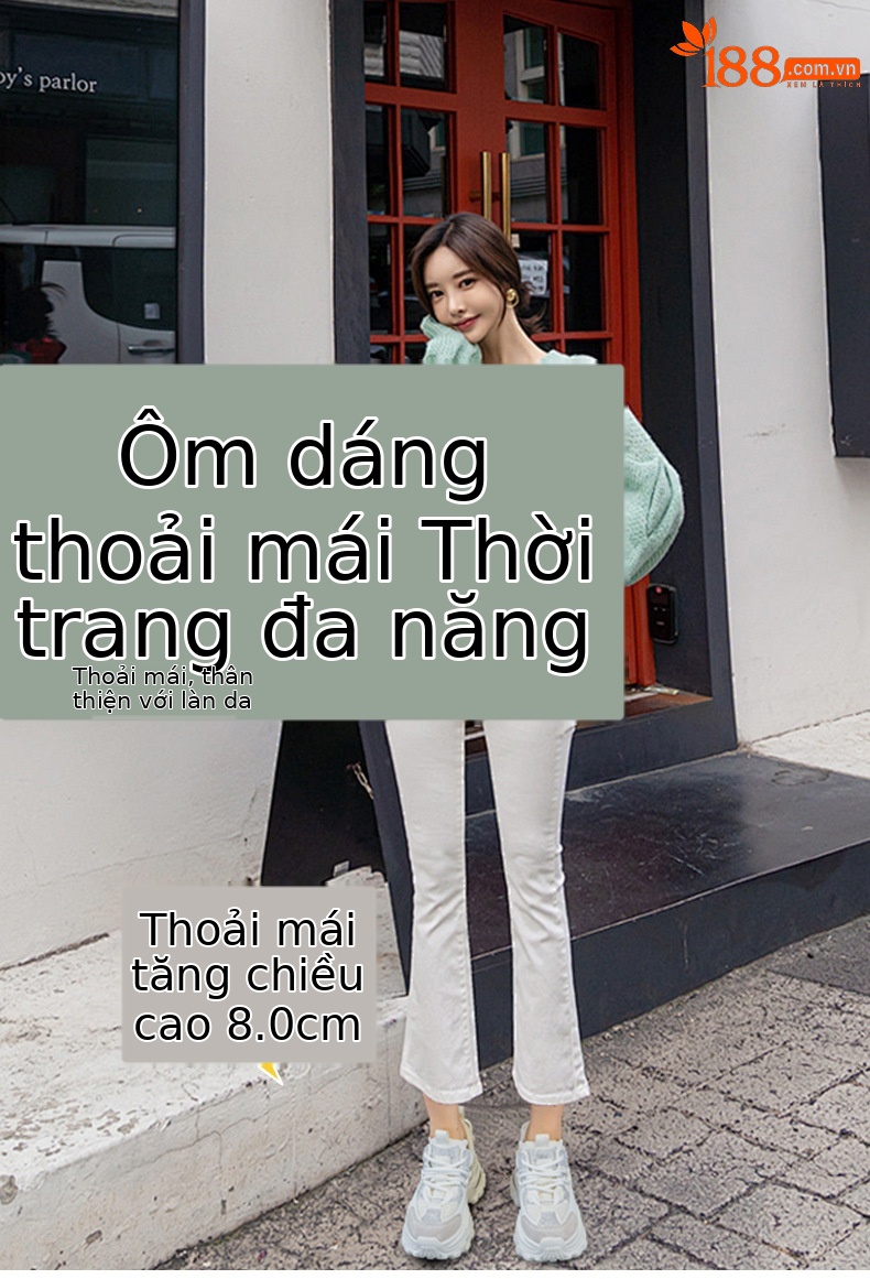Giày sneaker nữ chunky đế dày phong cách retro, tăng chiều cao, đính đá lấp lánh — M2911 vàng, M2911 be, M2911 đỏ, M2911 xanh lá chi tiết 1