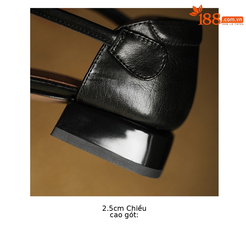 Dép sandal nữ quai ngang mũi tròn đế bằng da bò phong cách retro — màu nâu chi tiết 19