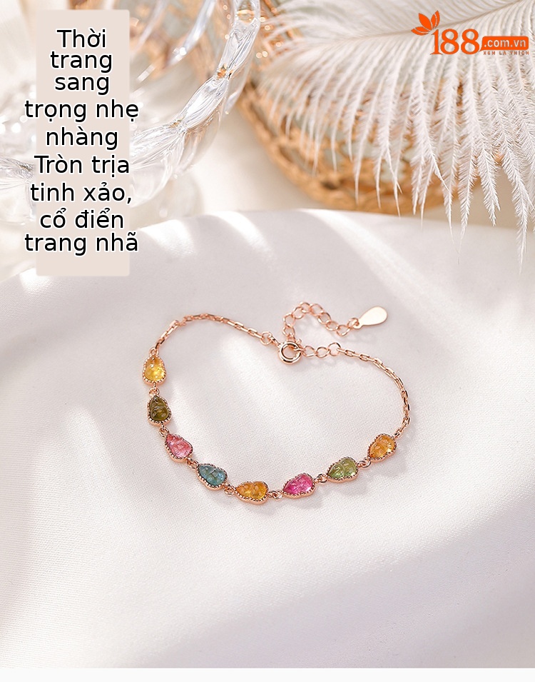 Vòng tay bạc S925 mạ vàng hồng hình hồ lô tỳ hưu phong thủy — Một kiện (Bích Tỉ màu sắc ngẫu nhiên) chi tiết 1