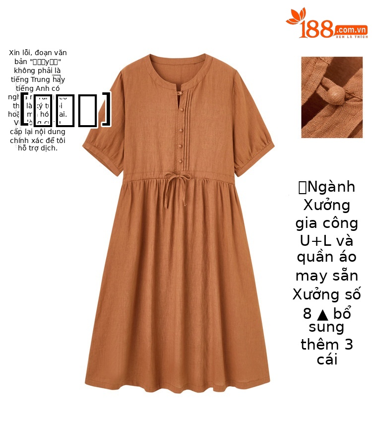 Đầm maxi nữ thắt eo cotton linen 2025 form rộng thanh lịch — màu sắc, Xanh lông mòng đen chi tiết 6