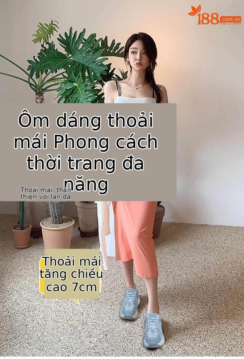 Giày thể thao đế dày nữ mũi tròn phối màu thời trang dáng dad — 821 màu xanh, 821 màu vàng, 821m màu, 821 đỏ chi tiết 1