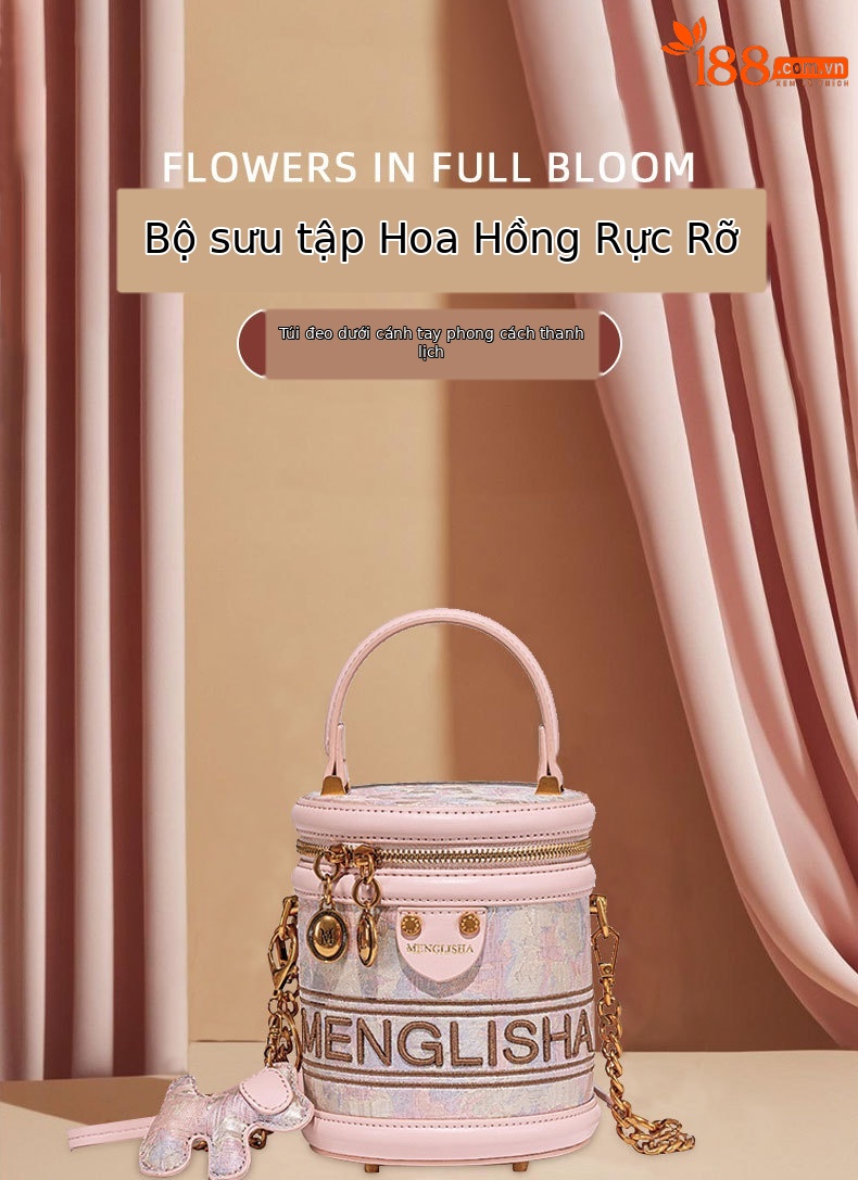 Túi bucket nữ dây rút phong cách sang trọng cao cấp dung tích lớn đeo chéo vai đi làm chi tiết 1