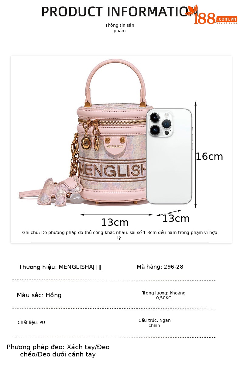 Túi bucket nữ dây rút phong cách sang trọng cao cấp dung tích lớn đeo chéo vai đi làm chi tiết 7