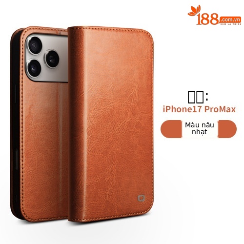 iPhone17 pro max cổ điển màu nâu nhạt