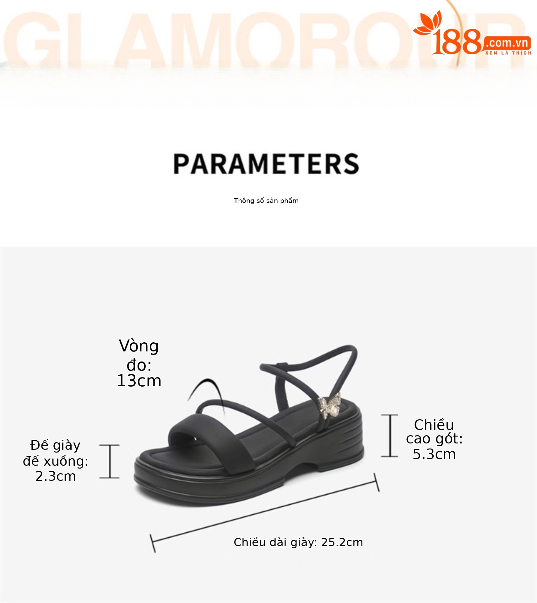Dép sandal nữ quai chữ V đế dày mềm mùa hè 2025 — 4624303023m màu, 4624303023 màu đen chi tiết 1