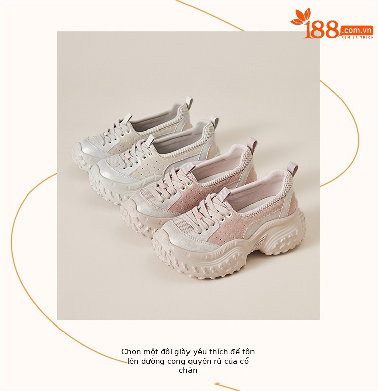 Giày sneaker nữ đế dày lưới thoáng khí phong cách Đức Huấn mùa hè 2025 — Màu xám 3125404004, Hồng 3125404004 chi tiết 3