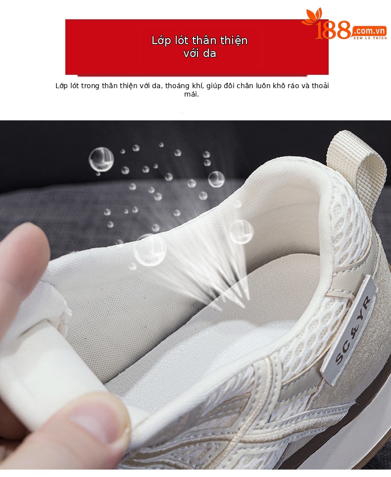 Giày sneaker nữ da thật đế chunky tăng chiều cao phong cách cổ điển — M2912 phẳng màu đỏ, M2912 đáy phẳng màu be, M2912-1 nâng cao bên trong màu be, M2912-1 nâng cao bên trong màu đỏ chi tiết 9