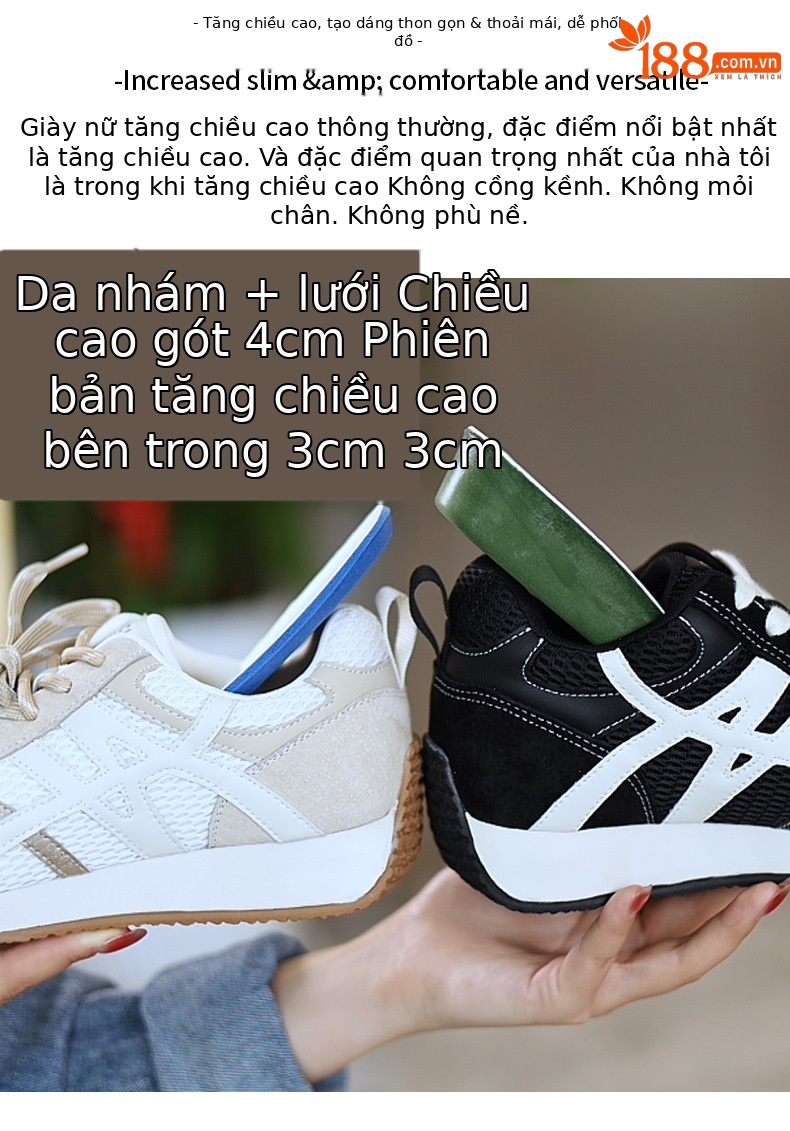 Giày sneaker nữ da thật đế chunky tăng chiều cao phong cách cổ điển — M2912 phẳng màu đỏ, M2912 đáy phẳng màu be, M2912-1 nâng cao bên trong màu be, M2912-1 nâng cao bên trong màu đỏ chi tiết 2