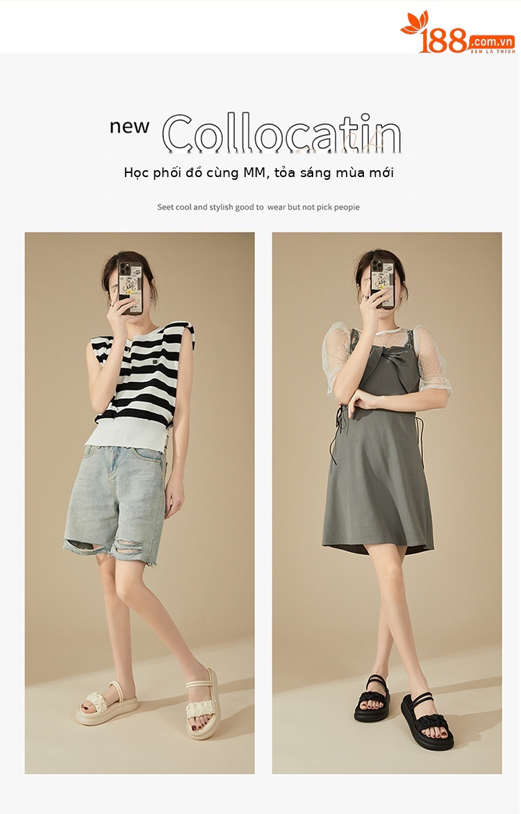 Dép sandal nữ đế xuồng cao phong cách La Mã đi biển mùa hè 2025 — 4623303089m màu, 4623303089 màu đen, 4624303102m màu, 4624303102 màu đen chi tiết 1